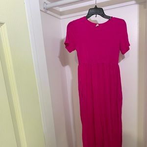 Long pink dress